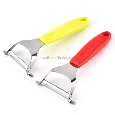 China Stocked Trio Peeler Placed Best Julienne Vegetable Peeler Stainless Steel Cabbage Carrot and Potato Peelers for sale