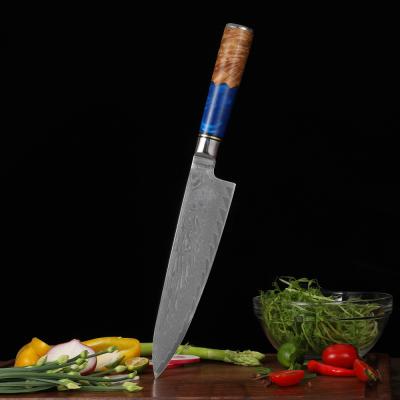 China Germany Professional Stainless Steel Chef Knife Set Damascus High Carbon Sustainable Kitchen Knife Set for sale