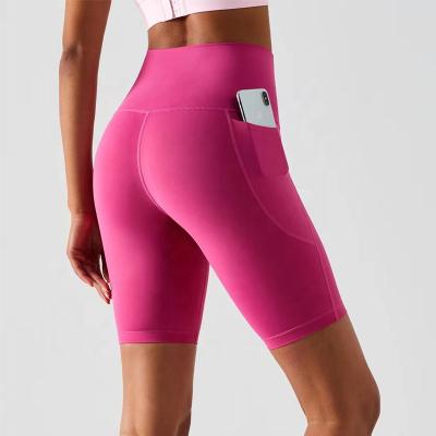 China Moq Logo Package Nylon Quick Dry Custom Yoga Low Running Pants QUICK DRY for Women Sports Shorts Yoga Shorts With Pocket for sale