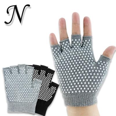 China Male Low Moq For Pilates Grip Gloves Men Custom Package Black Non-slip Workout Gloves For Yoga for sale