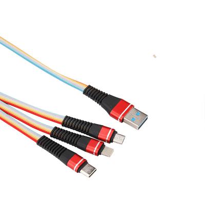 China Wholesale Speed ​​Factory Direct Selling Usb Data Cable Usb Fast Charging 3 Cable In 1 One Usb Data Cable for sale