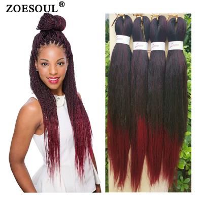 China Wholesale 4X Quatro Zoesoul Yaki Itch Free Cabability Easy Braid Fiber Pre Stretched Synthetic Braiding Hair For African Hair Braiding for sale