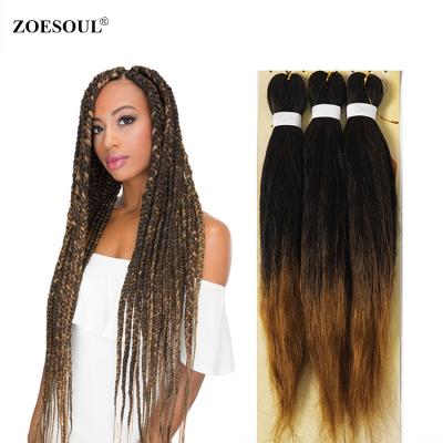 China Synthetic Fiber High Temperature Hot Water Setting Easy Braids 3X Pre-Stretched Braiding Hair For African Braiding Hair for sale