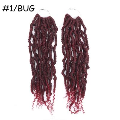 China New Arrival 2X Curly Soft Faux Locs Croceht 18 Inch Curly Twist Hair Extension Synthetic Afro Braids for sale