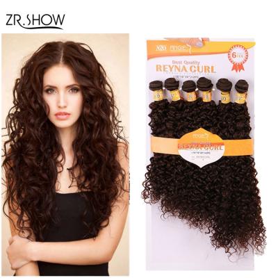 China Zoesoul Kinky Curly Hair Weave Vendors Wholesale Kinky Curly Hair Weft Extension Synthetic Hair Weaving For Women for sale