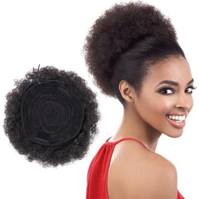 China Hair Feeling No Shedding Wholesale Afro Curly Drawstring Adjustable Short Ponytail 6