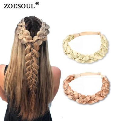 China Braided Hair Headband Easy To Use/Good Quality Synthetic Wide Butterfly Braid Headband For Bridal Hair Accessories for sale