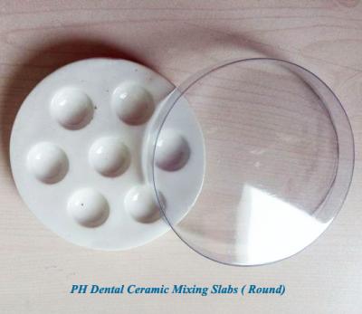 China Dental Ceramic  Mixing Slab (  Plate),7 Slots , having plastic Cover for sale