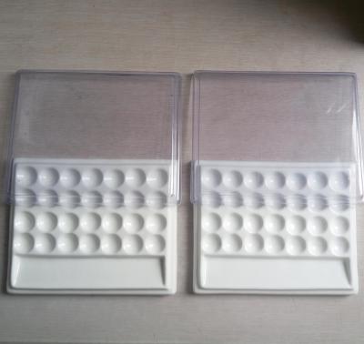 China Dental porcelain  Mixing Slab (  Plate),28 Slots , having plastic Cover for sale