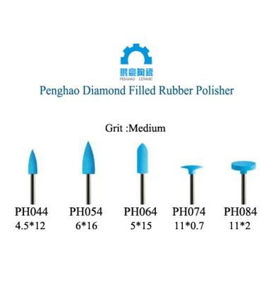 China Dental Diamond Filled Rubber Poliser (mono colors, )(medium grit ) for sale