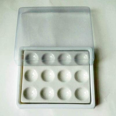 China Dental Procelain  Mixing Slab (  Plate),12 Slots , having plastic Cover & bottom for sale