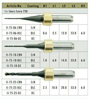 China Dental CAD / CAM Milling Burs ( For Imer-Icore 750  CAD/CAM milling machine) for sale