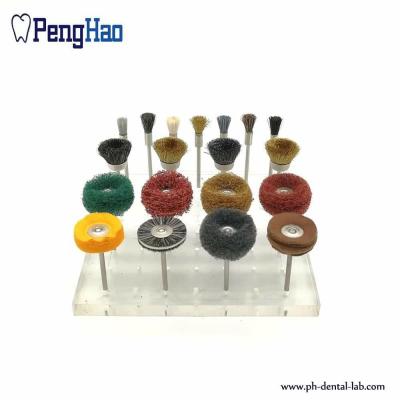 China dental polishing wheel Dental laboratory leather cloth round dental polishing brush jewelry tool bur polisher for sale