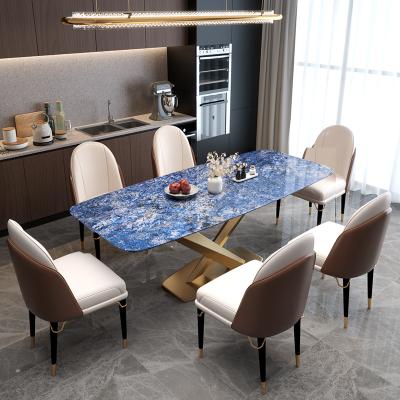 China Wholesale Modern Nordic Dining Table Extendable With 8 Chairs Dining Room Furniture Dining Table Set for sale