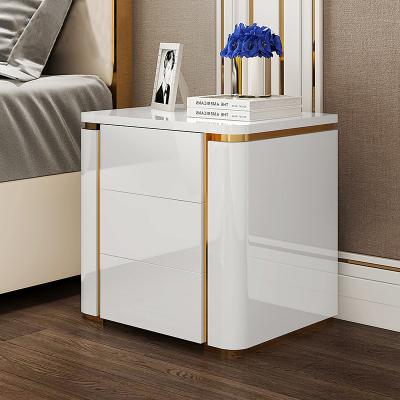 China (Other) Guangzhuo Modern Stylish Adjustable Bamboo Night Stand Bedside Table With Steel Frame And 1 Drawer for sale