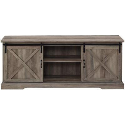 China (Other) Adjustable Flat Screen TV Stand With Barn Doors Floating TV To Stand Wall Mounted for sale