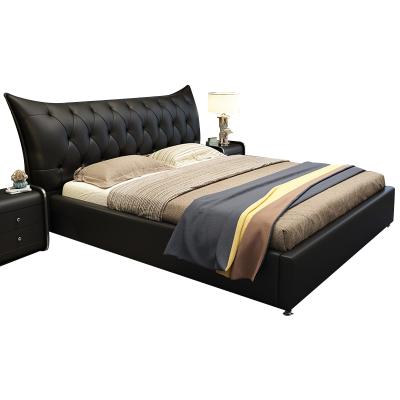 China Hot Selling Modern Bedroom Furniture Luxurious King Size Bed With Leather Storage Bed for sale