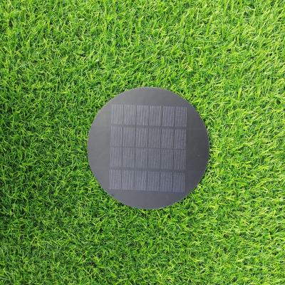 China Small Size Round Shape Mono Silicon Waterproof PV Panel 6V 2W Monocrystalline Silicon Monocrystalline Photovoltaic PET Laminated Solar Panel for sale