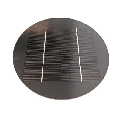 China Shenzhen China Solar Panels Manufacturer 4.5W 9V Black Glass Circle Lighting Full Round Mono Monocrystalline Frameless Solar Modules for sale