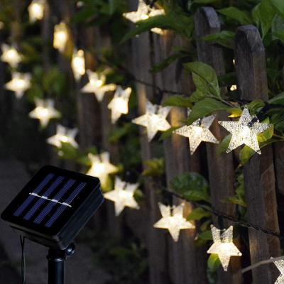 China Eco-Friendly 7 Meters Solar Powered 50 LED Christmas Tree Home Night Star Indoor Outdoor House Decorations String Led Star Christmas Light for sale