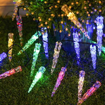 China 2022 Garden Led Light From China 6.5M 30 LED Ice Cream Cone Ice Cube Solar Powered String Lights For Outdoor Lighted Garden Holiday Decorations for sale