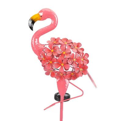 China Solar Led Garden Lights Outdoor Garden Flamingo Animal Ground Cable Decorative Lights For Pathway House Landscape Home Lighting for sale