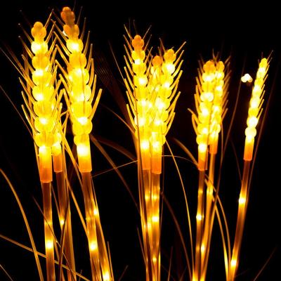 China Garden 2022 Solar Warm IP65 Waterproof 8 Working Modes Solar Panel Powered Wheat Light For Outdoor Garden Lighting Decoration for sale