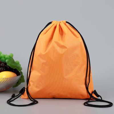 China Factory Supply Waterproof Customizable Colors Pull String Drawstring Bag 210d Polyester For Shopping for sale