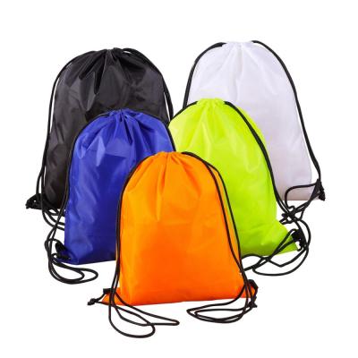 China XINMU waterproof polyester wholesale promotion bag manufacturer reusable drawstring backpack recyclable bag with customizable logo for sale