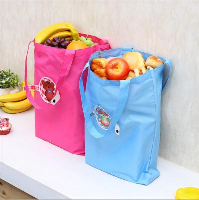 China Wholesale Custom Pocket Folding Foldable Polyester Shopping Bag Rolled Up Shopping Bag for sale