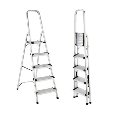 China Telescopic Ladders Folding Step Stools Household Anti-scuff Pedal Sturdy Foldable Desktop Aluminum Step Ladders for sale