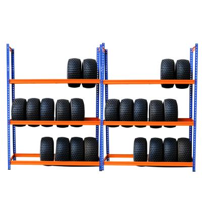 China Corrosion Protection Heavy Duty Tire Racking Stacking Rack Tire 3 Level Tire Racking for sale