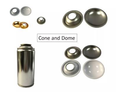 China Non Spill Gold Coating Popular Tinplate Cans Cap Set Cone And Dome Sets for sale