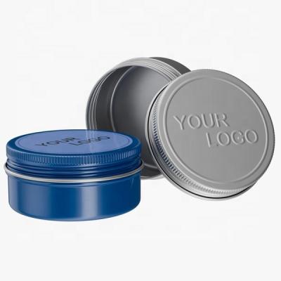 China 100% Recyclable Wholesale Custom Color Metal Hair Gel Cosmetic Packaging Can Container 30ml Aluminum Round Tin Jar for sale