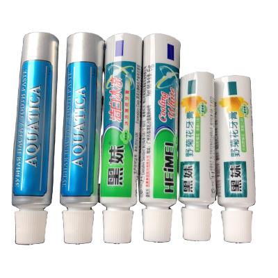 China Mini Size 3g 5g 10g ABL toothpaste tube hotel and travel toothpaste tube packaging for sale