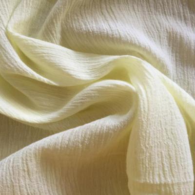 China Double faced pure cotton double crepe gauze ply fashion fabrics wholesale latest products for gaoments costume dress for sale