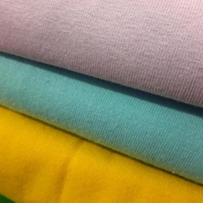 China Single Cotton Fabric 32S 210g Plain Cotton Knitted Fabric Shrink-Resistant Spring And Summer T Shirts For Men 100% Cotton for sale