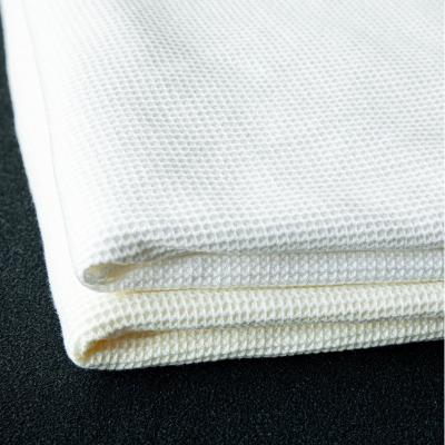 China Popular Stretch Fabrics 100%Cotton Checked Waffle Stretch Knitted Home Spun Nightgowns Fabric For Dress / T Shirt for sale