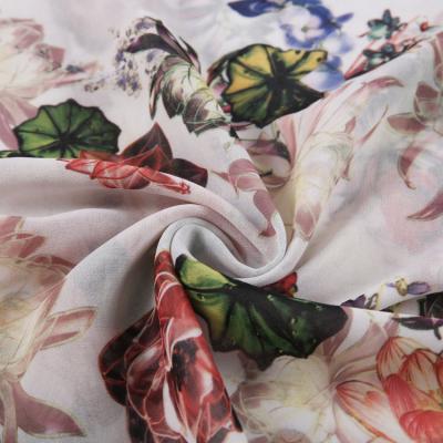 China Factory direct wholesale colorful woven sheer voile fusible printed polyester fabric for dress for sale