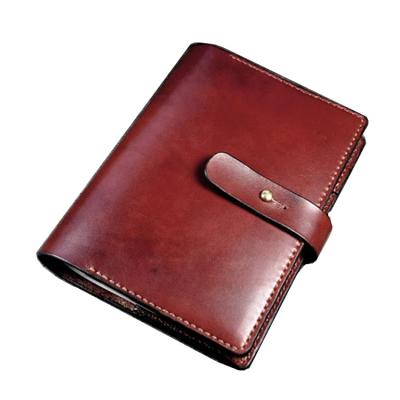 China Genuine Leather Hardcover Tan Journal / Writing Notebook With Elastic Straps for sale