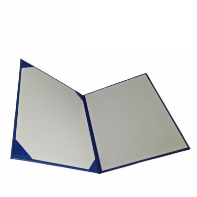 China ODM Accept Royal Blue A4 Booklets Awards PU Diploma Holder With Custom Foil Embossed Logo for sale