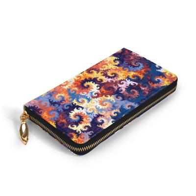 China Waterproof Full Color Printing Front And Back The Same Straight Blanks Sublimation Women Wallet for sale