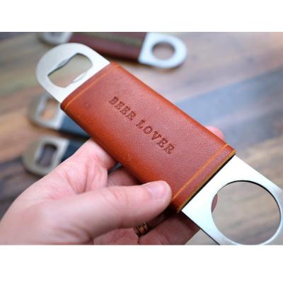 China Viable bottle opener with the custom leather jacket for sale