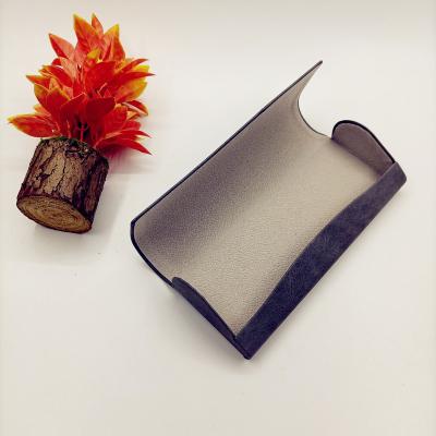 China Luxury Soft Matte Vegan Suede PU Leather Sunglasses Case for sale