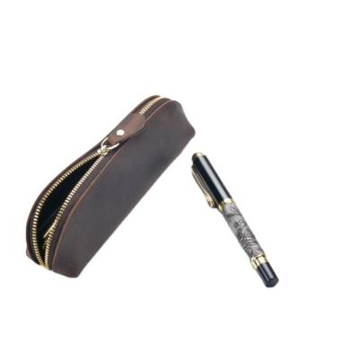 China Schools & Offices Vintage Leather Pen Case Leather for sale