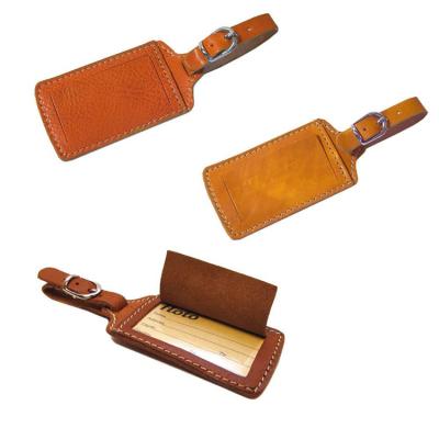 China 100%genuine eco-friendly leather travel labels name tags for suitcases for sale