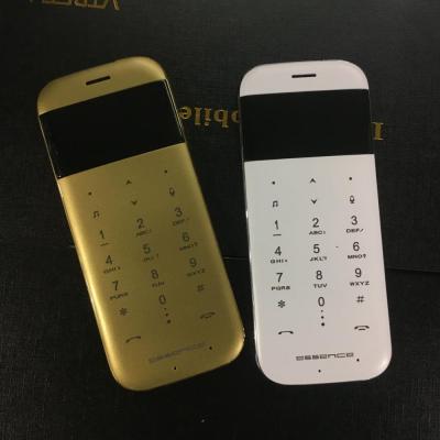 China Build In 2018 Newest Flash 1.3 Inch Ultra Thin Credit Card Mobile Phone T6 for sale