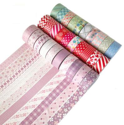 China 10rolls/set 1.5mm*5m Washi Tape Christmas Tape Washi Tape Custom Anti-Static Custom Made Paper Set for sale