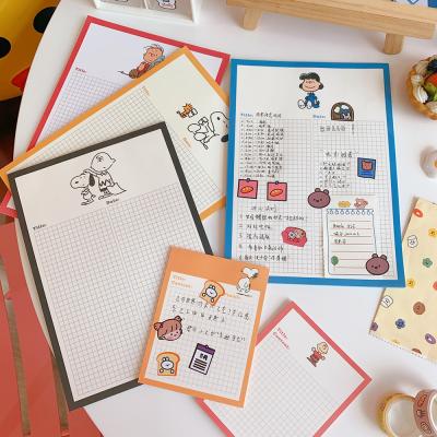 China Custom Korean Cartoon Memo Pad Loose Leaf Kawaii Notepad Planner Note Writing Paper for sale