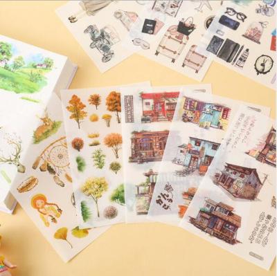 China Decorative Sticker 30 Styles Washi Paper Sticker For Planner Diary DIY Album Decorative Cartoon Sticker Custom for sale